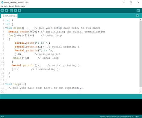 arduino loop in a loop.